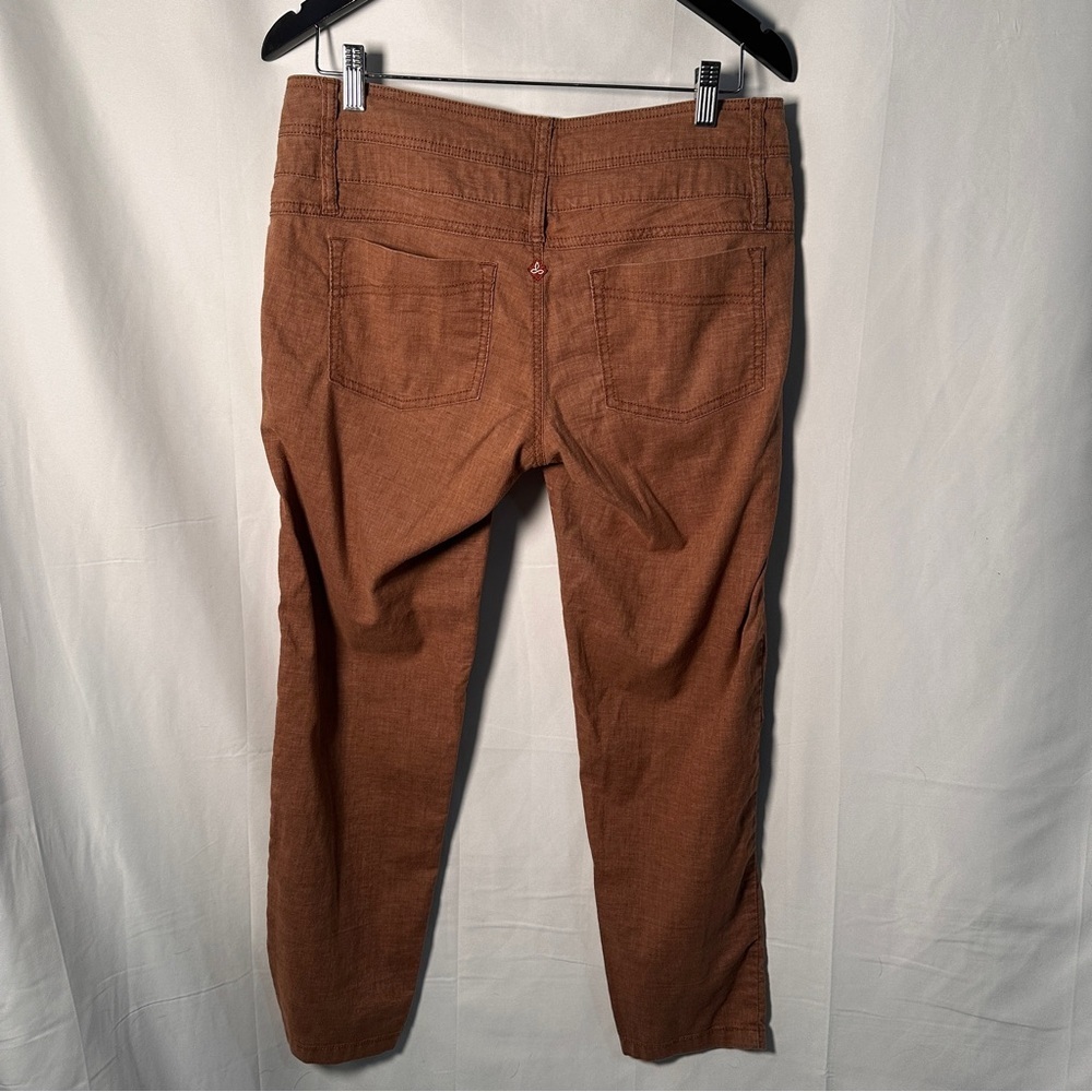 prAna Linen Cotton Pleated Tapered Pants Quiet Luxury Capsule Wardrobe Brown 8 - Picture 8 of 10